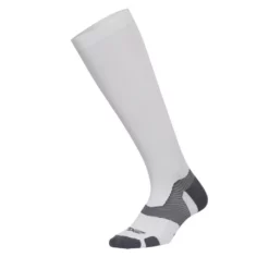 2XU - Vectr L.Cush Full Length Socks - Unisex - White/Grey - 2023