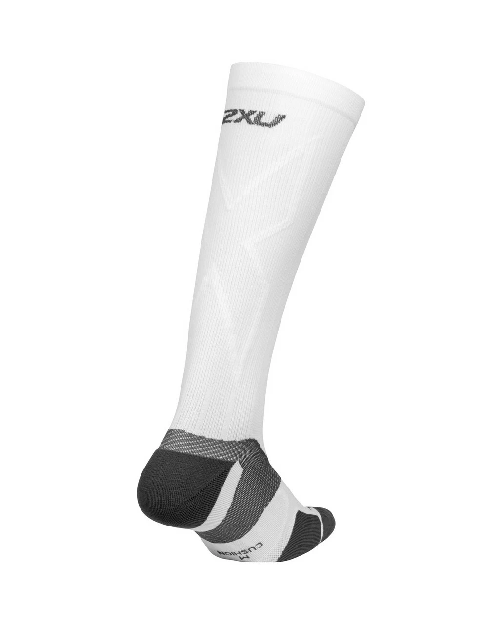 2XU - Vectr Cushion Full Length Sock - Unisex - White/Grey - 2023 - Image 2