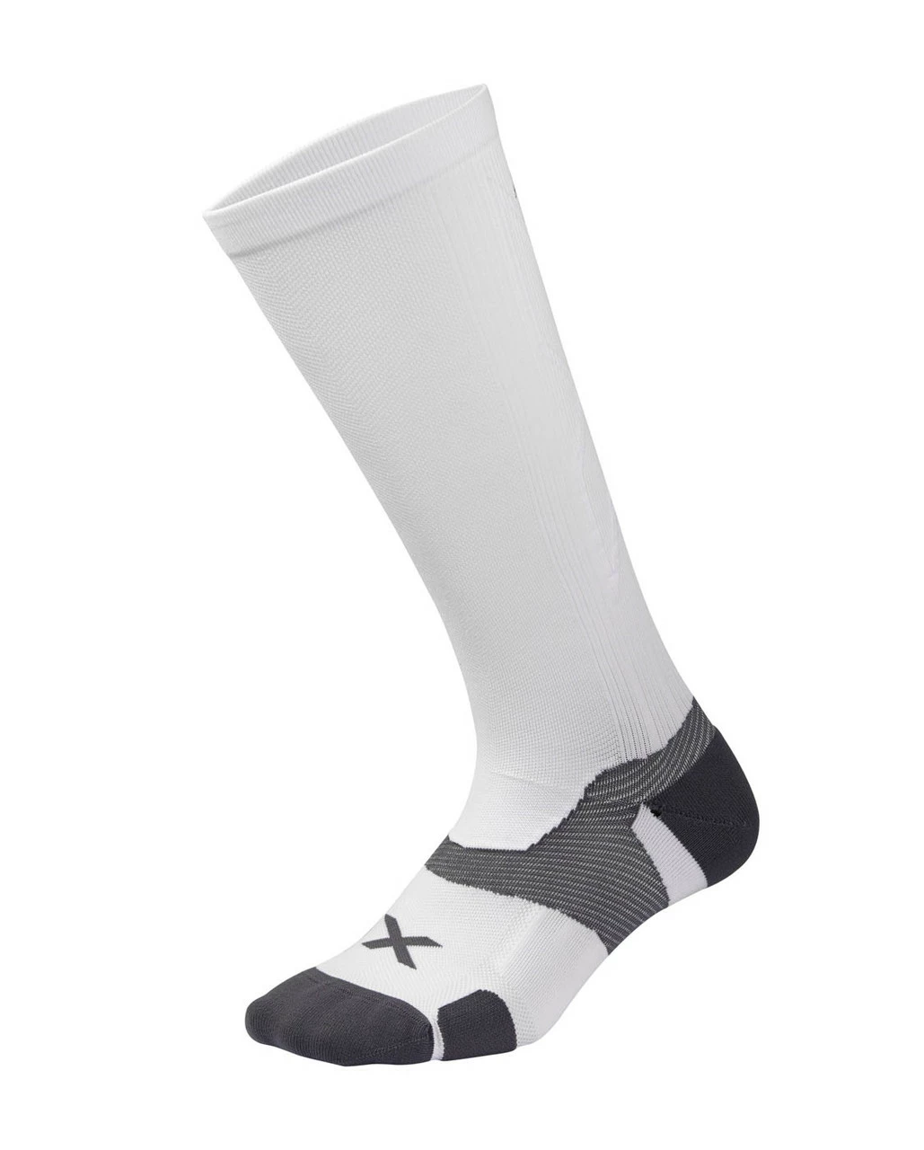 2XU - Vectr Cushion Full Length Sock - Unisex - White/Grey - 2023 - Image 3
