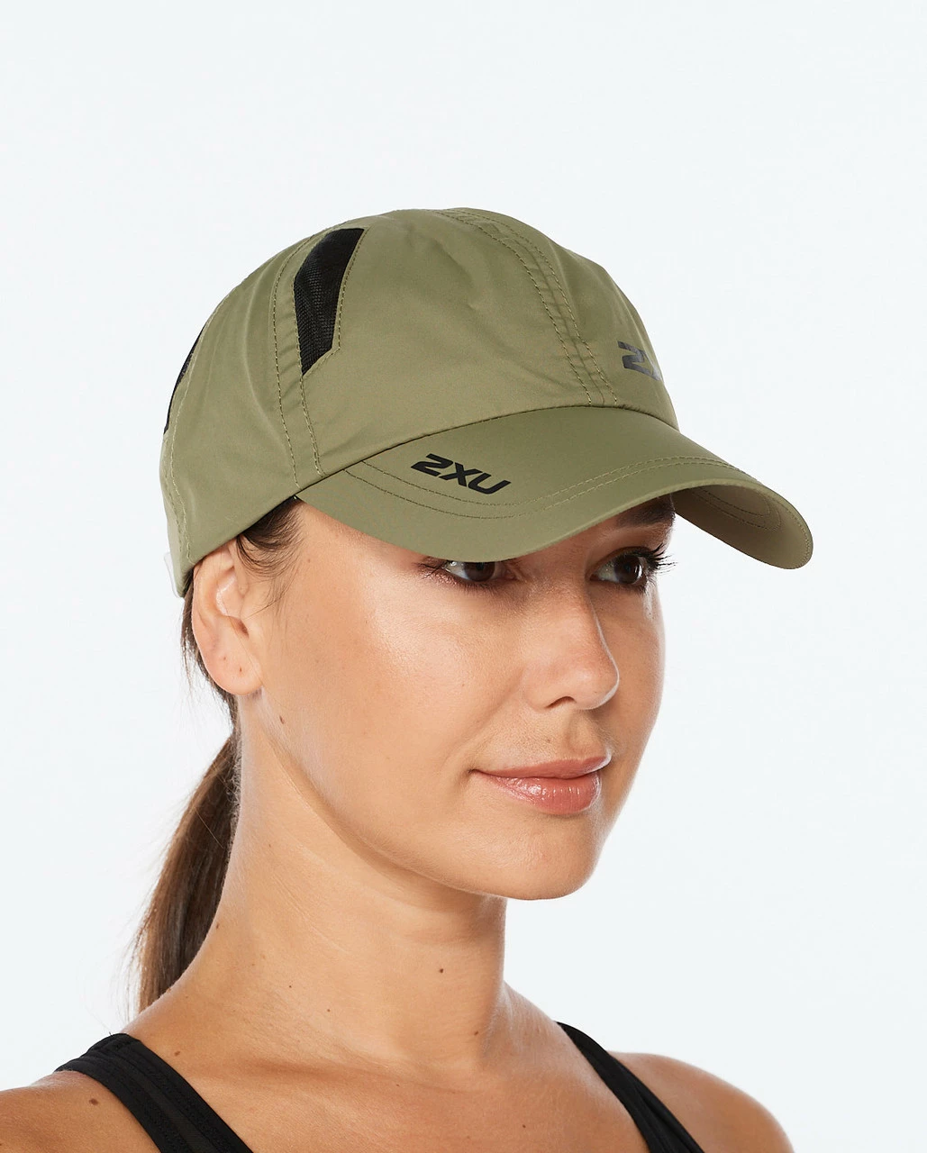 2XU - Unisex Run Cap - Alpine/Black - Image 2