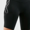 2XU - Aero Vent Women's Mid-Rise Compression Shorts - Black/Silver Reflective