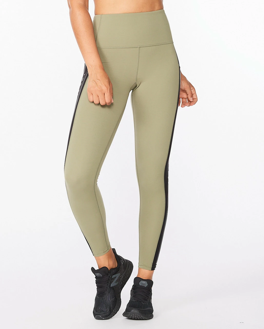 2XU - Form Line-up Women's Hi-Rise Compression Tights - Alpine/Black