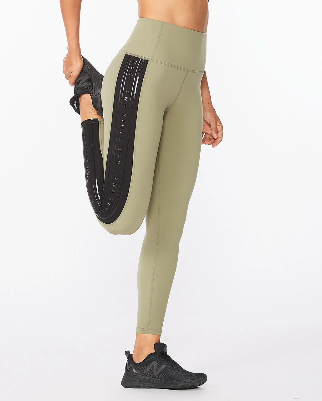 2XU - Form Line-up Women's Hi-Rise Compression Tights - Alpine/Black - Image 4