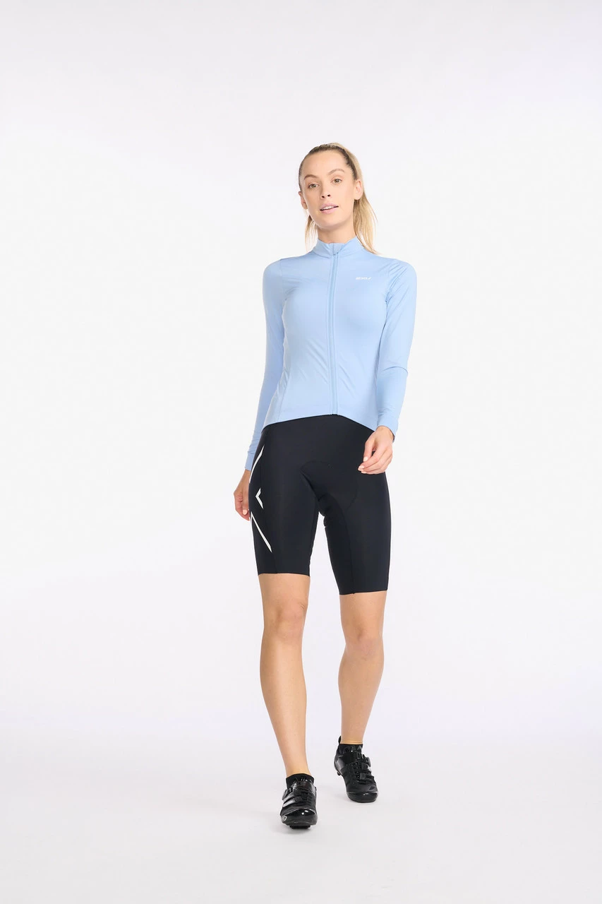 2XU - Aero Cycle Long Sleeve Jersey - Women's - Forever/White Reflective - Image 5