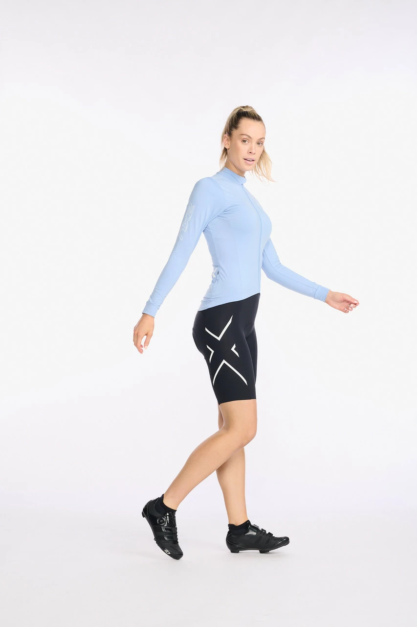2XU - Aero Cycle Long Sleeve Jersey - Women's - Forever/White Reflective - Image 8