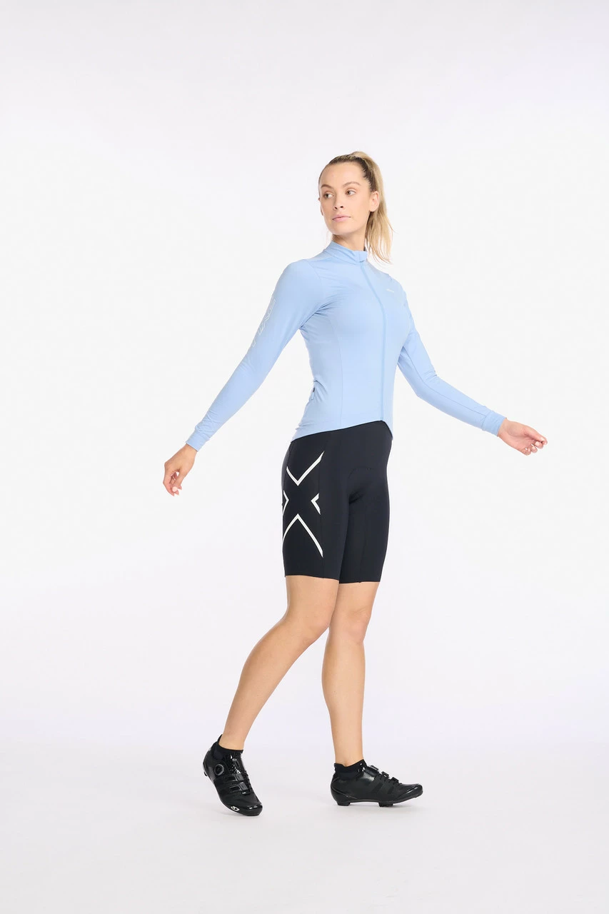 2XU - Aero Cycle Long Sleeve Jersey - Women's - Forever/White Reflective - Image 12