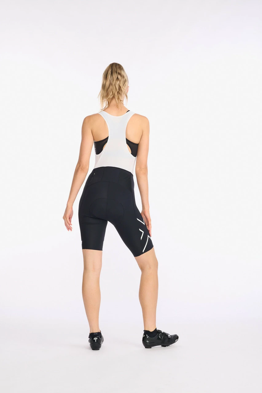 2XU - Aero Cycle Bib Shorts - Women's - Black/White Reflective - 2023 - Image 11
