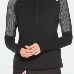 2XU - Women's GHST Half-Zip Long Sleeve Top - Black/White
