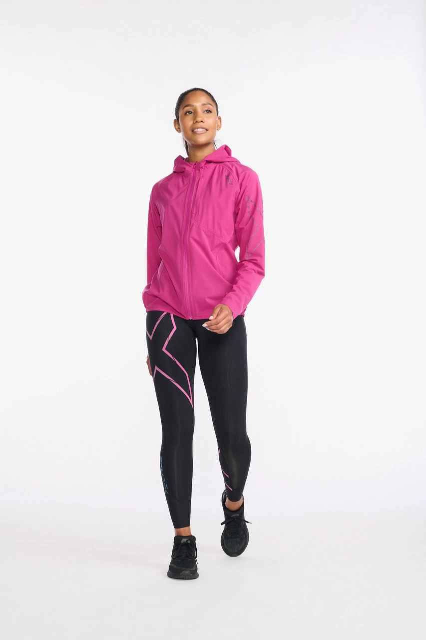 2XU - Light Speed WP Jacket - Women's - Festival/Mulberry Reflective - Image 4
