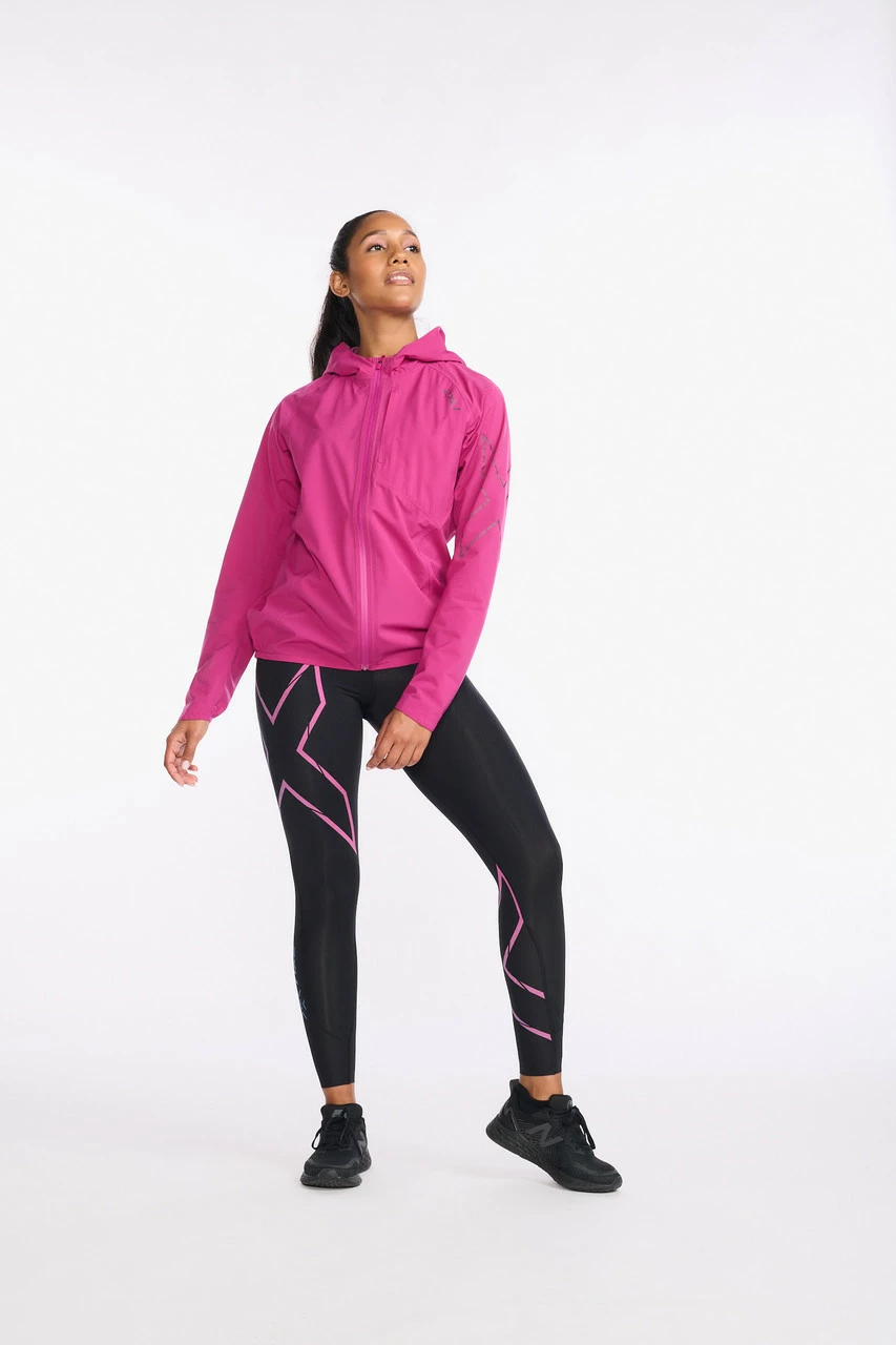 2XU - Light Speed WP Jacket - Women's - Festival/Mulberry Reflective - Image 3