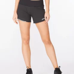 2XU - Aero 4" Shorts - Women's - Black/Silver Reflective