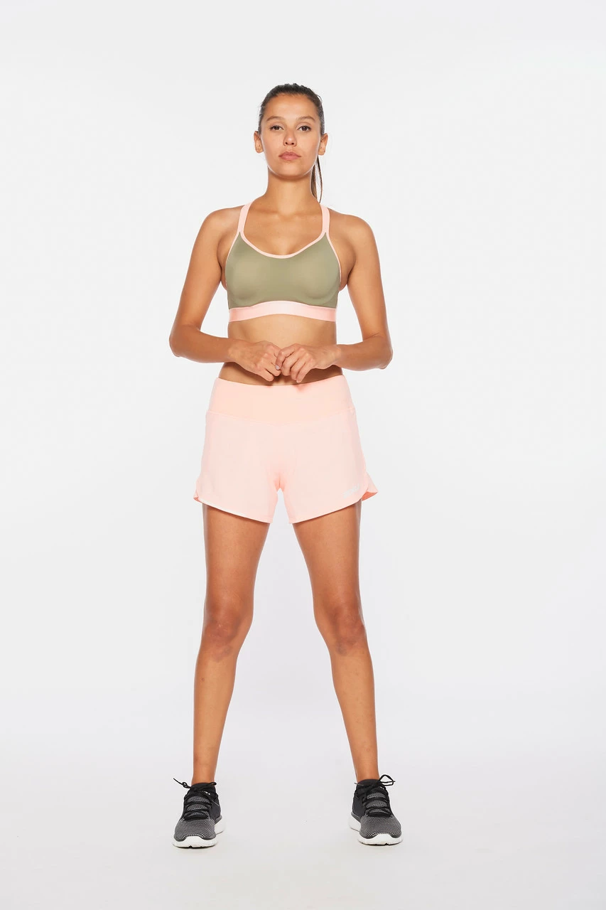 2XU - Aero Women's 4in Shorts - Pop Coral/White Reflective - Image 9