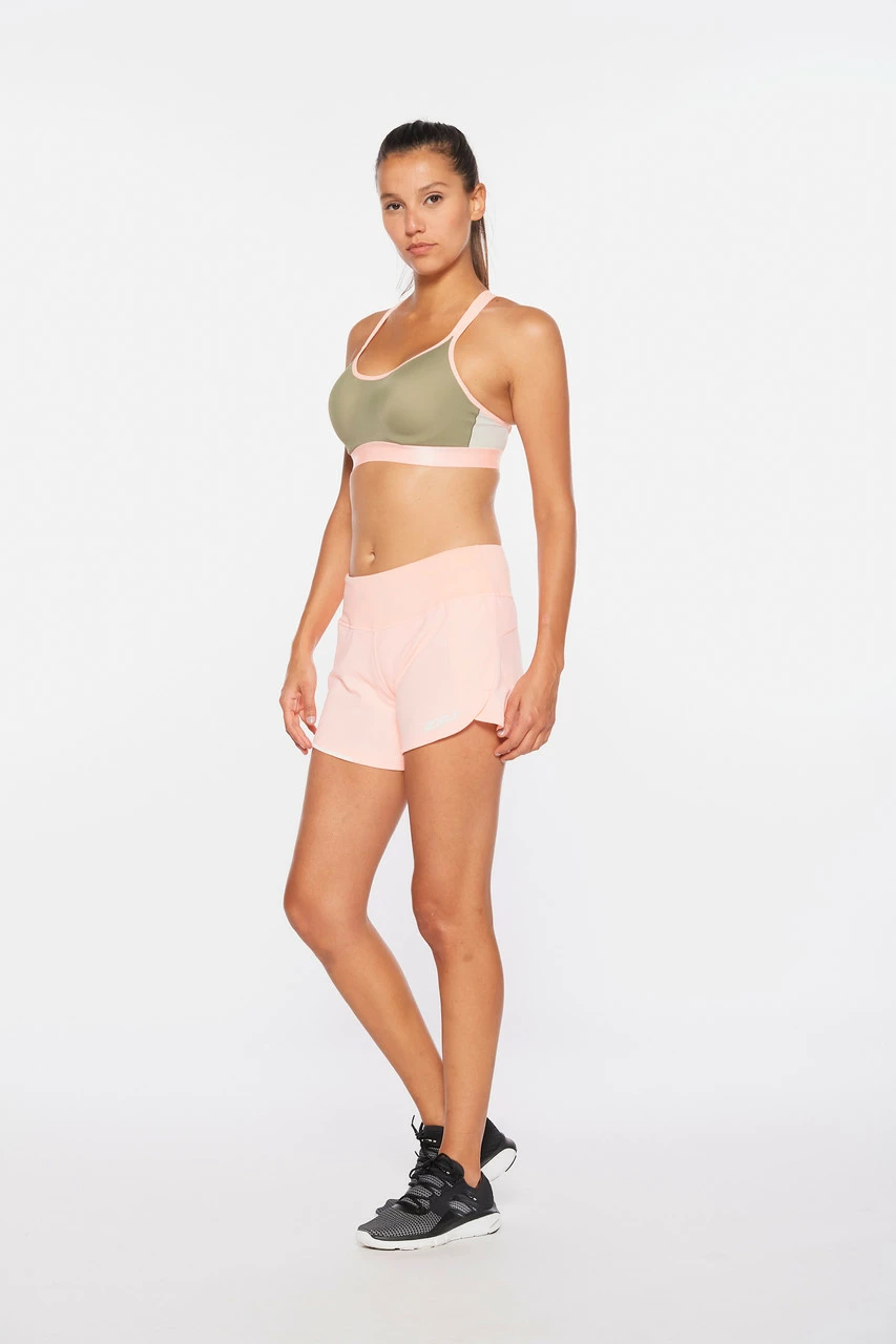 2XU - Aero Women's 4in Shorts - Pop Coral/White Reflective - Image 15