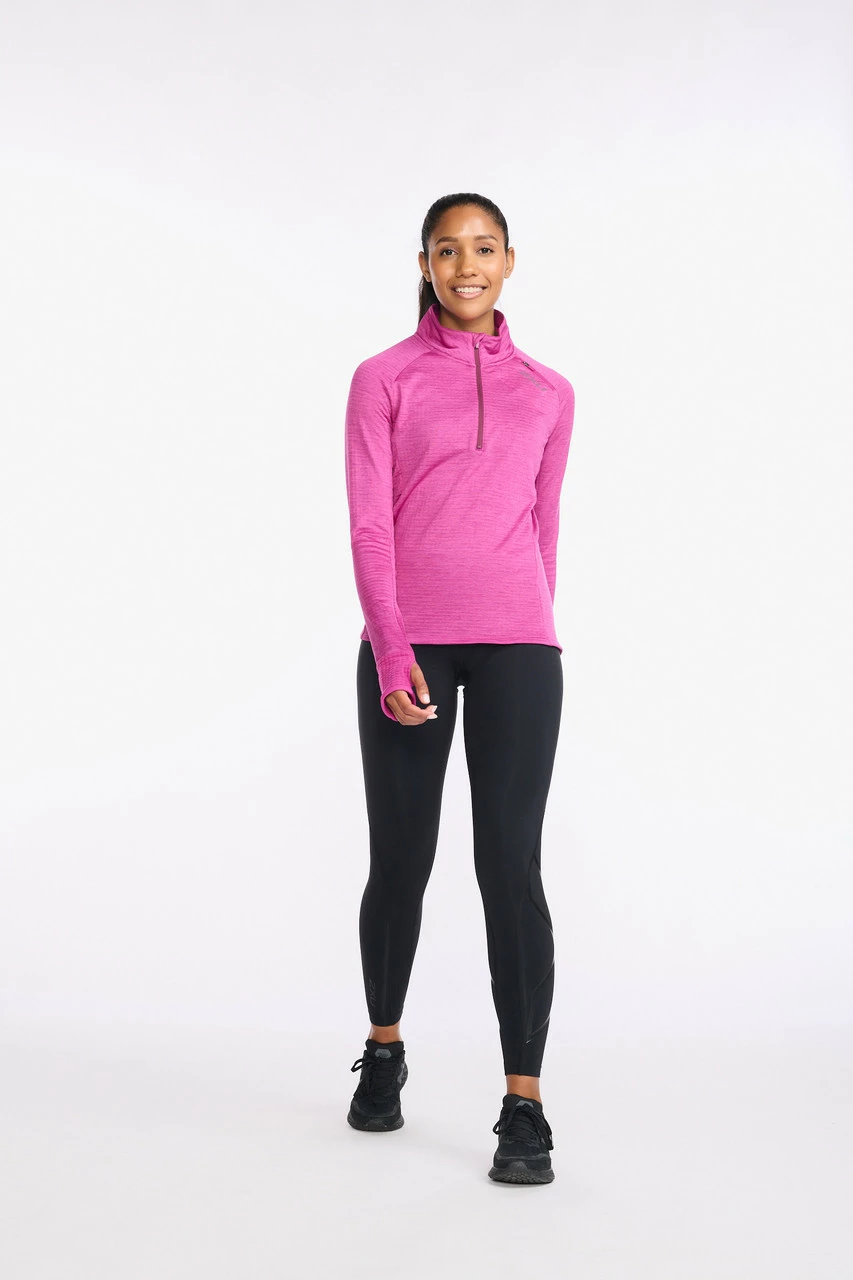 2XU - Ignition 1/4 Zip - Women's - Festival/Mulberry Reflective - Image 2