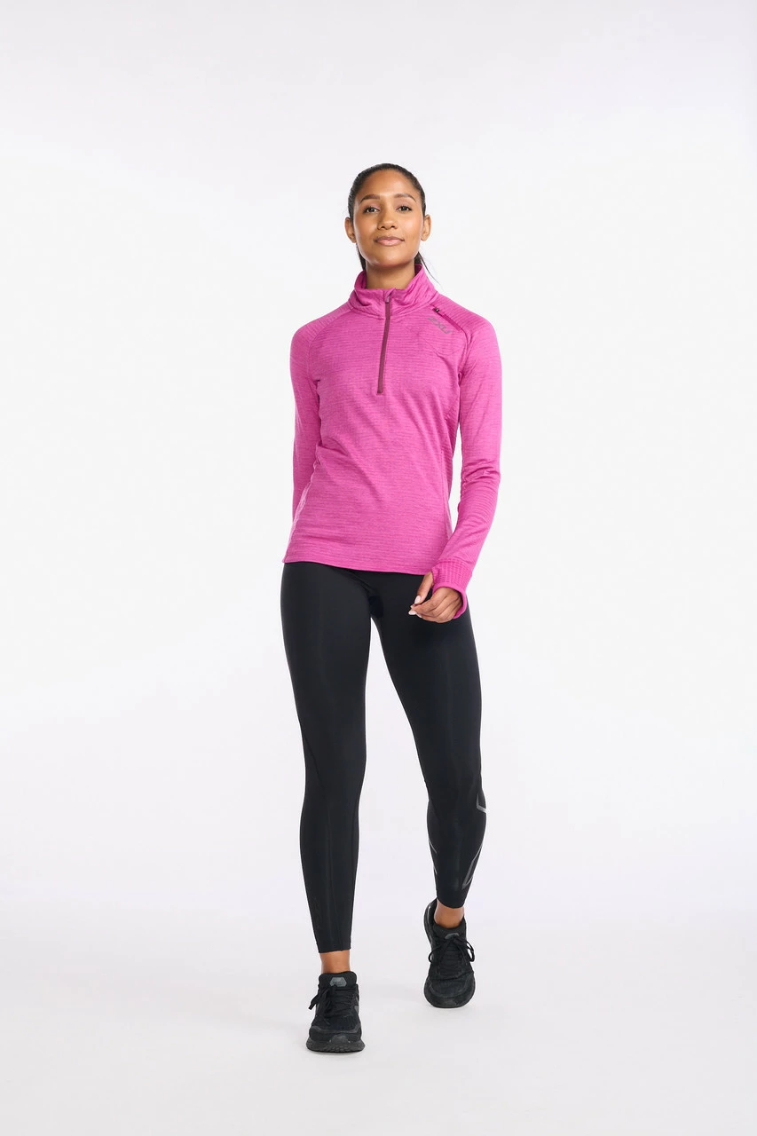 2XU - Ignition 1/4 Zip - Women's - Festival/Mulberry Reflective - Image 3