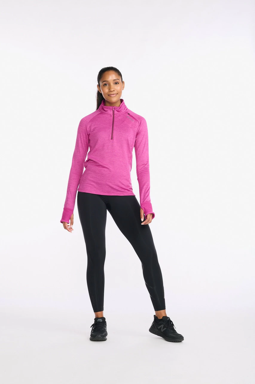 2XU - Ignition 1/4 Zip - Women's - Festival/Mulberry Reflective - Image 4