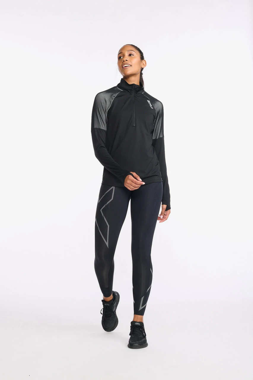 2XU - Light Speed 1/2 Zip - Women's - Black/Silver Reflective - 2023 - Image 3