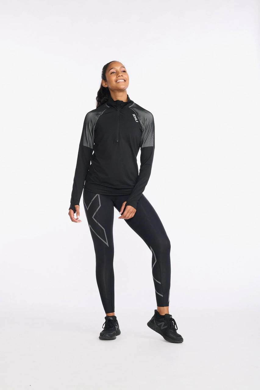 2XU - Light Speed 1/2 Zip - Women's - Black/Silver Reflective - 2023 - Image 4