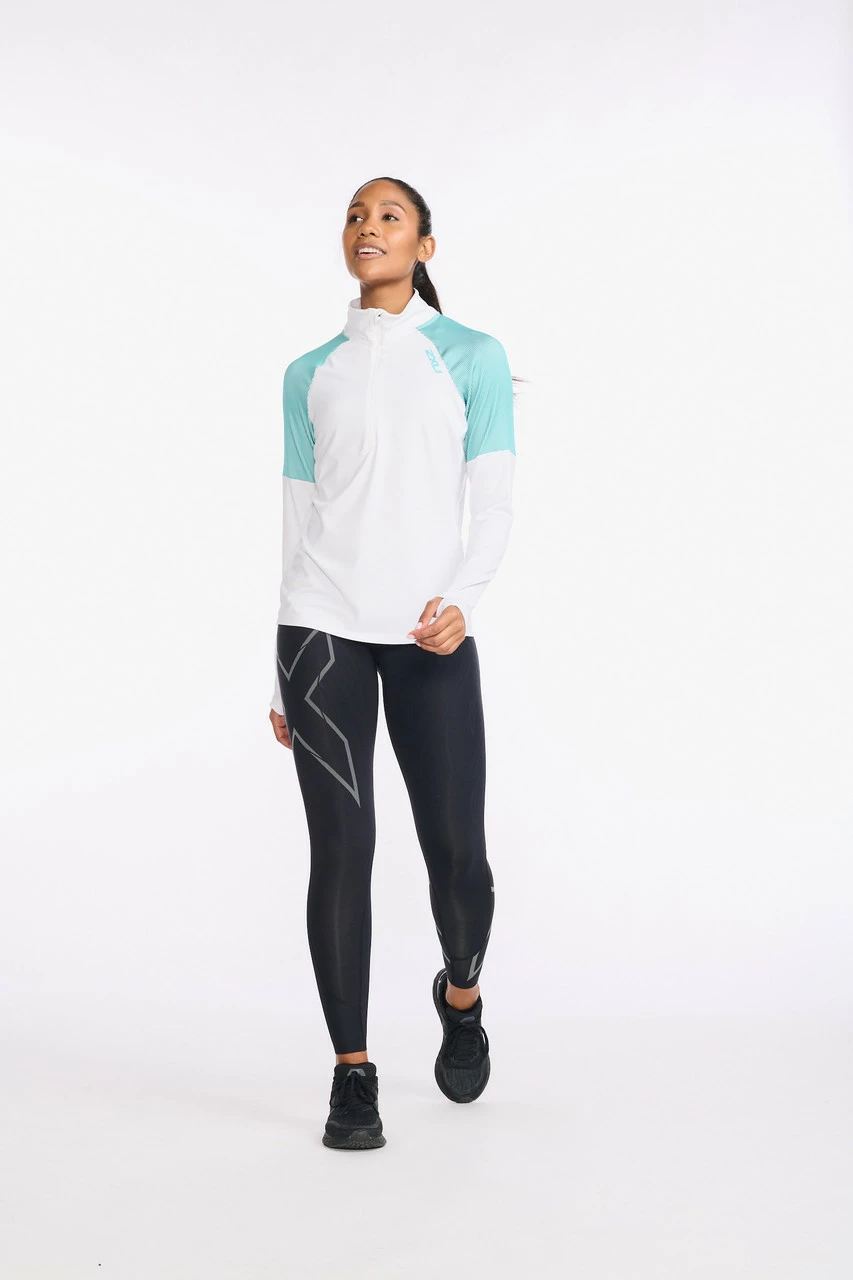2XU - Light Speed 1/2 Zip - Women's - White/Porcelain Reflective - Image 3