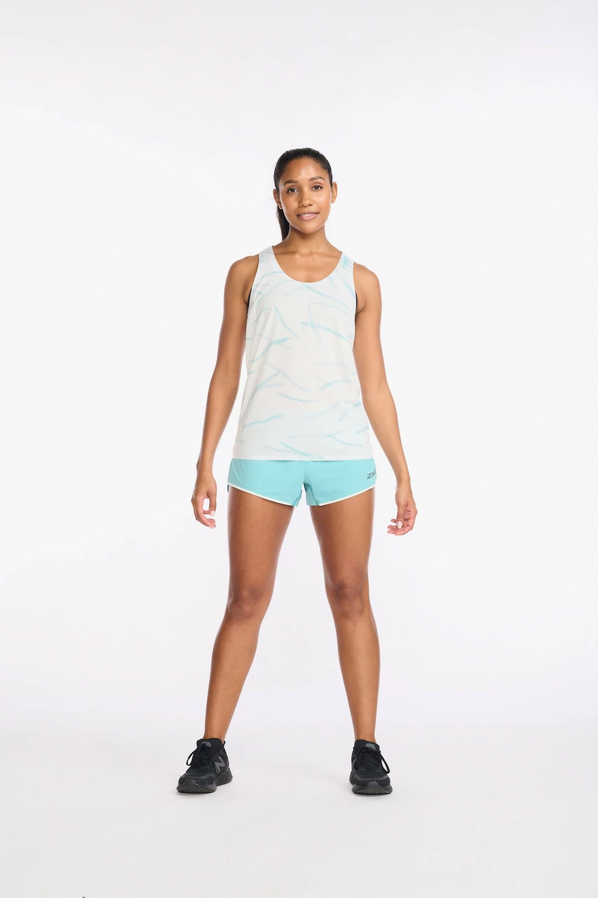 2XU - Light Speed Singlet - Women's - Soft Focus/Porcelain Reflect - Image 3