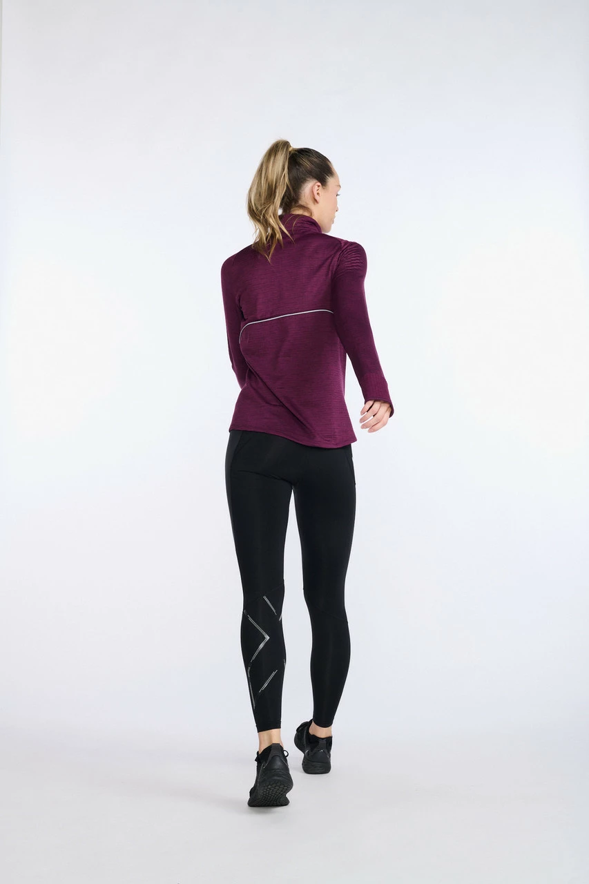 2XU - Ignition 1/4 Zip - Women's - Beet/Silver Reflective - Image 12