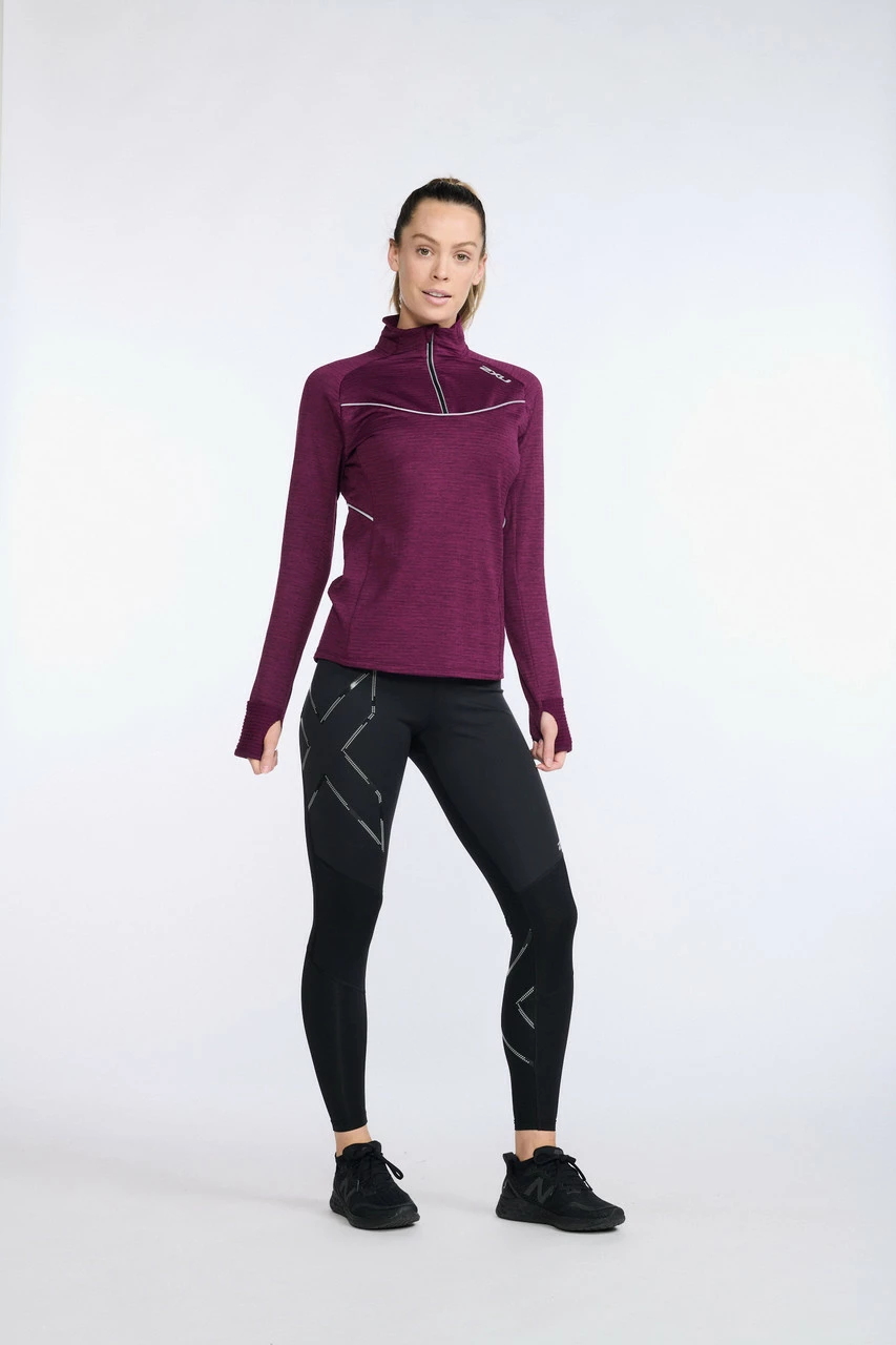 2XU - Ignition 1/4 Zip - Women's - Beet/Silver Reflective - Image 24