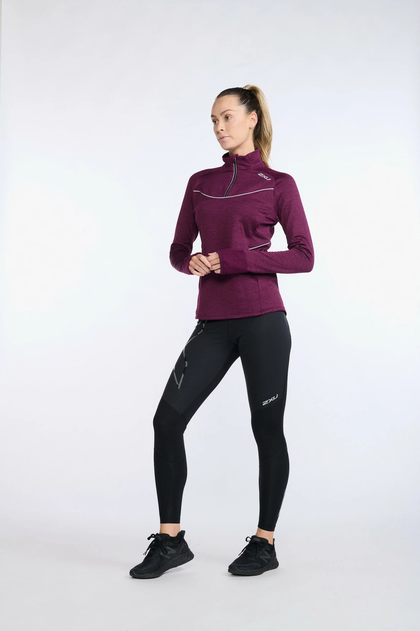2XU - Ignition 1/4 Zip - Women's - Beet/Silver Reflective - Image 22