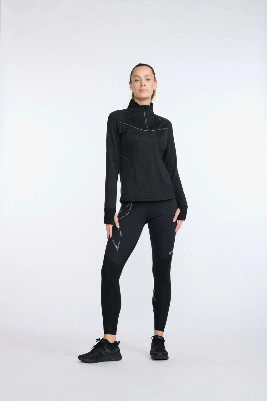 2XU - Ignition 1/4 Zip - Women's - Black/Black Reflective - Image 9