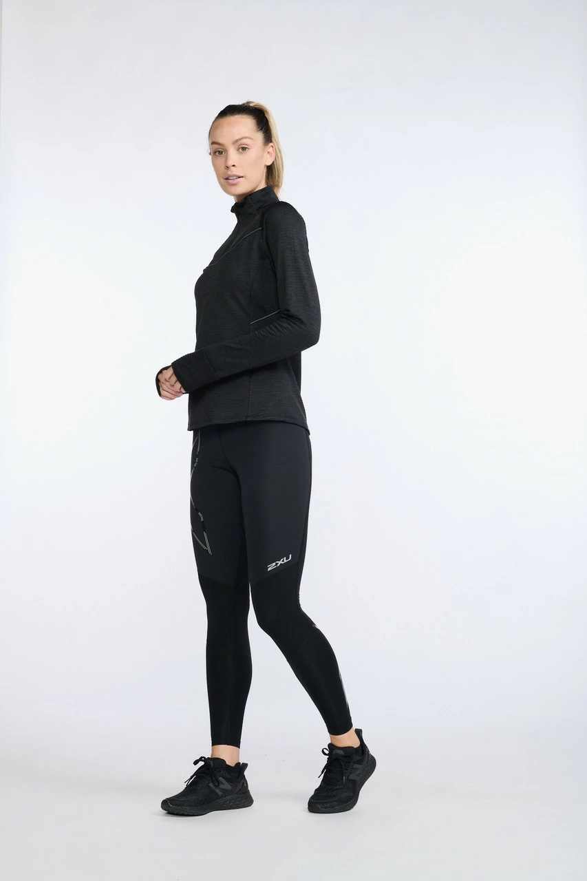 2XU - Ignition 1/4 Zip - Women's - Black/Black Reflective - Image 8