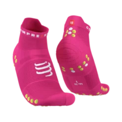 Compressport - Pro Racing Socks V4.0 Run Low - Unisex - Fluo Pink/Primerose