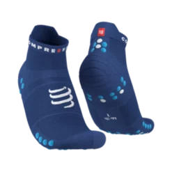 Compressport - Pro Racing Socks V4.0 Run Low - Unisex - Sodalite/Fluo Blue