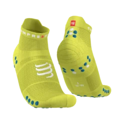 Compressport - Pro Racing Socks V4.0 Run Low - Unisex - Primerose/Fjord Blue