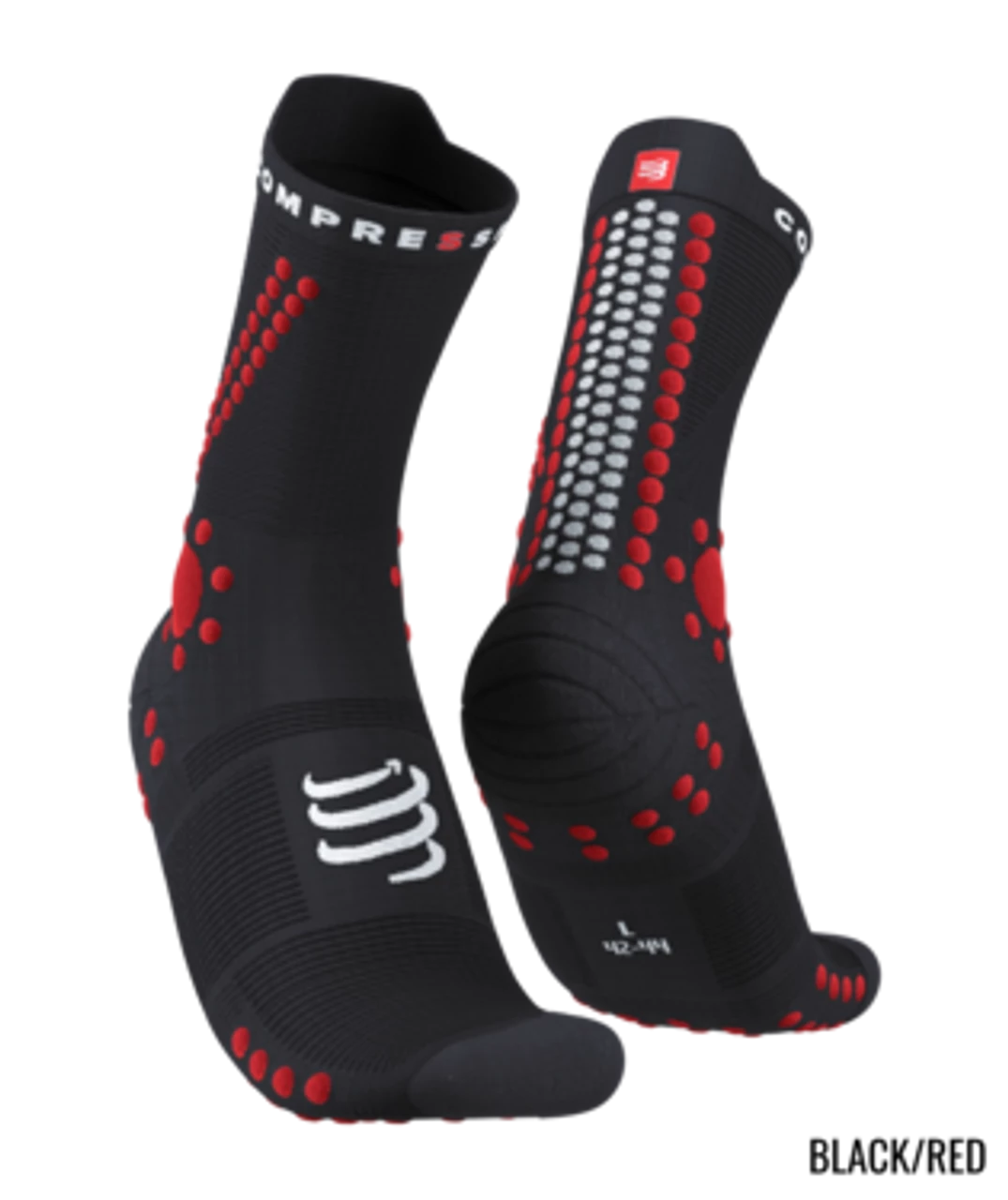 Compressport - Pro Racing Socks V4.0 Trail - Unisex - Black/Red