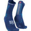 Compressport - Pro Racing Socks V4.0 Trail - Unisex - Sodalite/Fluo Blue