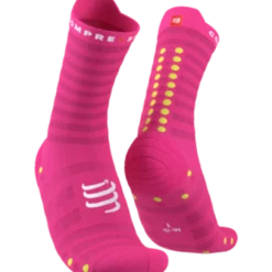Compressport - Pro Racing Socks V4.0 Ultralight Run High - Unisex - Fluo Pink/Primerose
