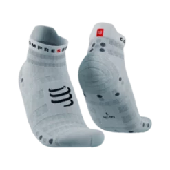Compressport - Pro Racing Socks V4.0 Ultralight Run Low - Unisex - White/Alloy