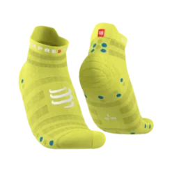 Compressport - Pro Racing Socks V4.0 Ultralight Run Low - Unisex - Primerose/Fjord Blue
