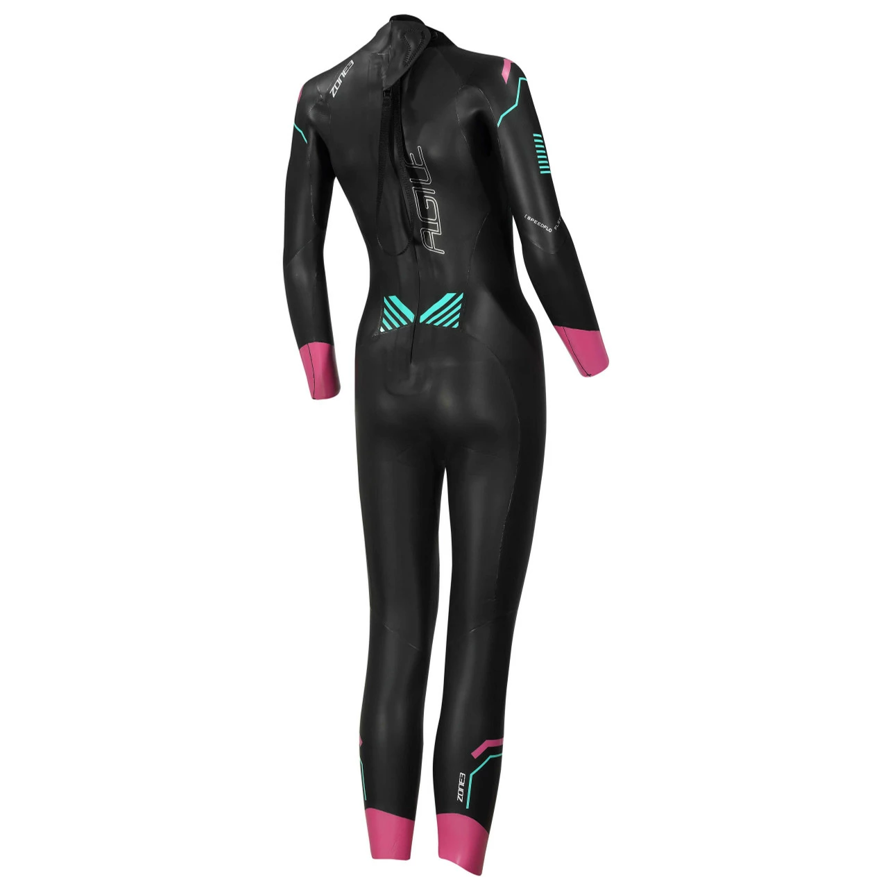 Zone 3 Zone3 - Women's Agile Wetsuit - Black/Pink/Turquoise - 2023 - Image 2