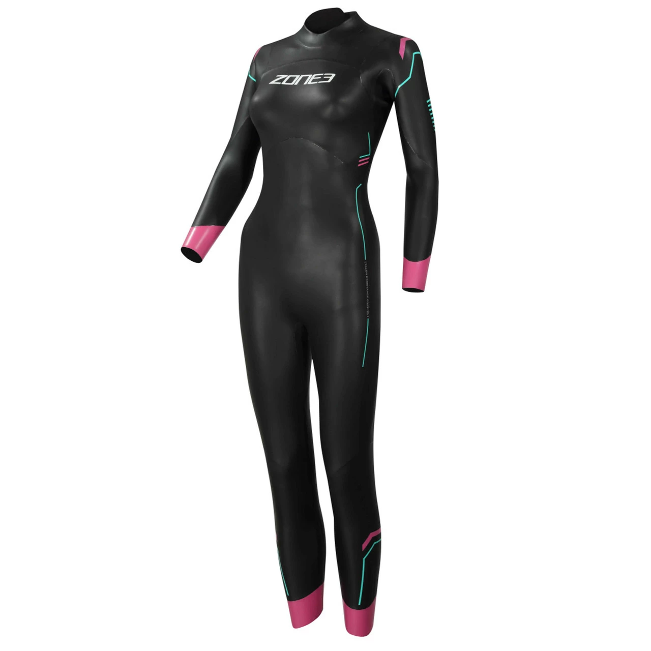 Zone 3 Zone3 - Women's Agile Wetsuit - Black/Pink/Turquoise - 2023