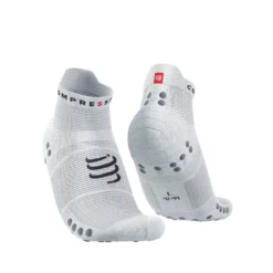Compressport - Pro Racing Socks V4.0 Run Low - Unisex - White/Alloy
