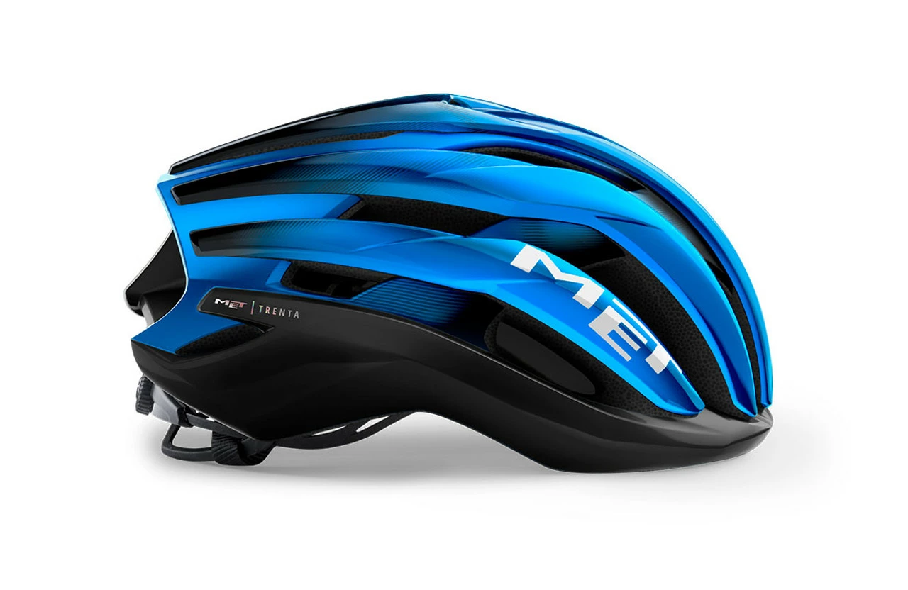 MET - My21 Trenta MIPS Road Cycling Helmet - Black/Blue - Image 2