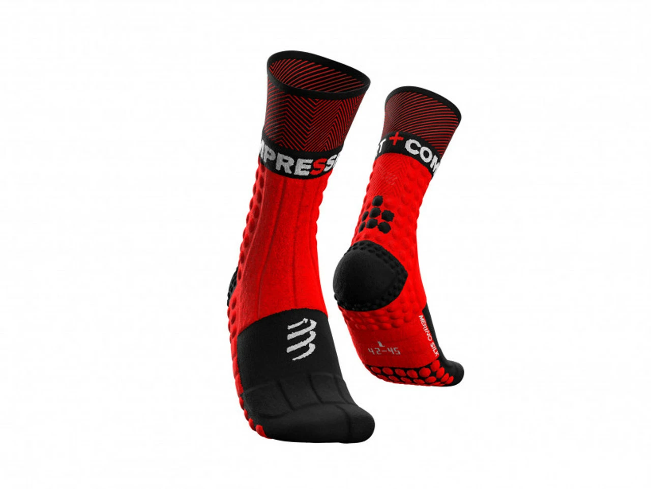 Compressport - Pro Racing Socks Winter Trail - Unisex - Red/Black